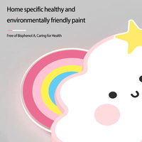 Lampe de plafond pour chambre d'enfant, style minimaliste créatif, dessin animé mignon, nuage arc-en-ciel, protection des yeux, vente chaude 2024