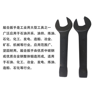 Ld Hammering Open End Wrench 27mm Metric Single End Industrial Grade Black Finish High Carbon Steel - Product Image 3