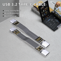 Cable de Extensión USB 3.2 Tipo-C Macho/Hembra ADT-Link, TPE 3A, Carga Rápida, Blindaje Trenzado Gen2x2 para Teléfonos Móviles y Computadoras