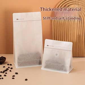 Bolsa de Café Vertical Sellada de Ocho Lados de <span class=keywords><strong>Papel</strong></span> de Algodón PETPE con Válvula Unidireccional y Cierre Fácil de Abrir para Envasado de Alimentos, Té y Café - Product Image 3