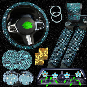 Cubierta de Volante de Diamantes para Coche, Cubierta de Hombro para Cinturón de Seguridad, Cubierta de Palanca de Cambios, Cubierta para Salida de Aire Acondicionado - Comercio Exterior Transfronterizo - Product Image 6