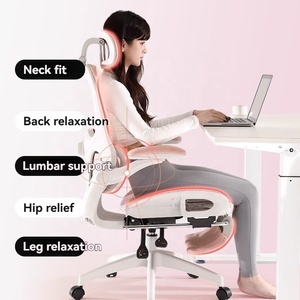 Silla <span class=keywords><strong>de</strong></span> oficina ergonómica moderna con respaldo <span class=keywords><strong>de</strong></span> tela para el trabajo con ordenador, larga estancia en casa, dormitorio <span class=keywords><strong>de</strong></span> transmisión en vivo, dormitorios <span class=keywords><strong>de</strong></span> <span class=keywords><strong>niñas</strong></span> - Product Image 4