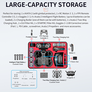 STARTRC <span class=keywords><strong>Avata</strong></span> 2 Étui à outils étanche IP67, anti-explosion, antichoc, sac à bandoulière, boîte de rangement, combo Fly More <span class=keywords><strong>DJI</strong></span> <span class=keywords><strong>Avata</strong></span> 2 - Product Image 2