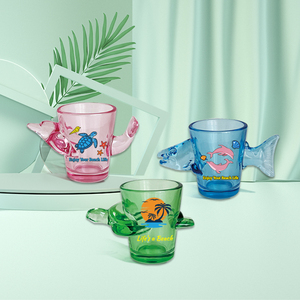 <span class=keywords><strong>Bicchierini</strong></span> personalizzati <span class=keywords><strong>colorati</strong></span> simpatici animali marini sfusi turismo souvenir tazza di vetro tazzine da caffè - Product Image 1