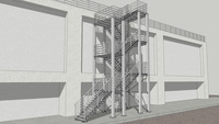 DAIYA treillis métallique escaliers noir métal escaliers extérieurs