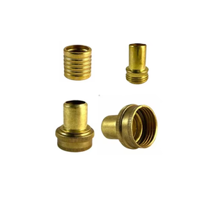 Дешевле, чем латунь. Отличный выбор. Набор садовых соединителей для шланга из алюминия (5/8 дюйма, наружная/внутренняя резьба) с обжимным кольцом. - Product Image 1