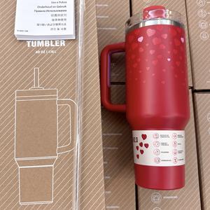 Best Seller 1:1 originale il famoso marchio Stany Cup H2.0 Cup 40oz valentino cuori con manico per regalo - Product Image 2