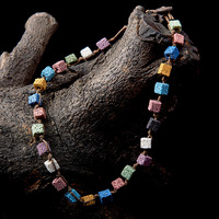 Cube de pierre de lave volcanique naturelle, carré, 8mm, artisanat en vrac, lot de perles pour la fabrication de bijoux, accessoire de pendentif de bracelet à bricoler soi-même
