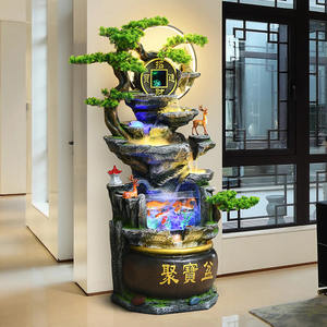 盆栽松の木と水槽の床を備えたCHENYISHI風水噴水-立っている装飾は繁栄と静けさをもたらします - Product Image 5