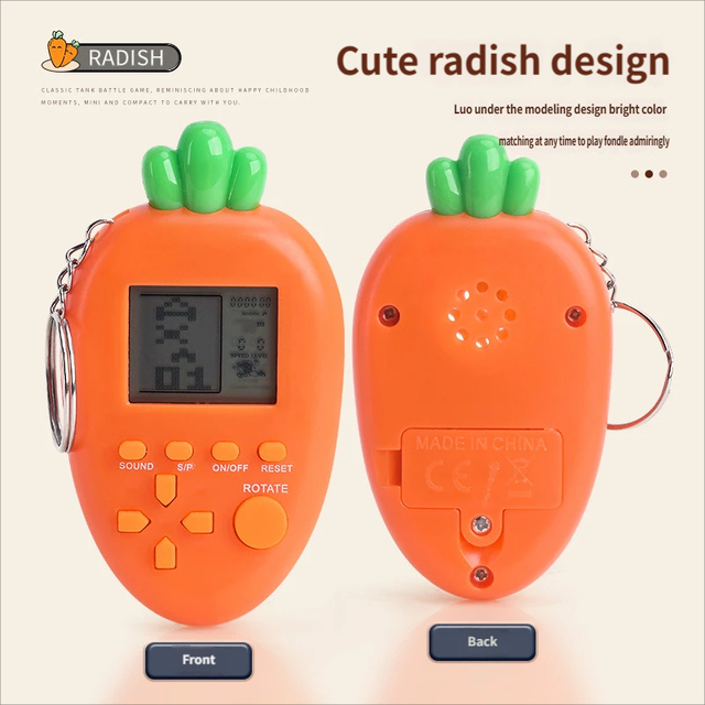 Mini Handheld Game Console Keychain Plastic Retro Game Player Pocket Travel Toy for Kids Adults Gift Wholesale