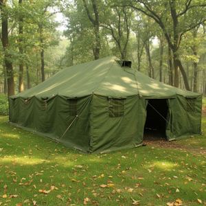 Factory 20-Person Waterproof Oxford <b>Canvas</b> Single Layer Metal <b>Frame</b> Windproof Camouflage Tent - Product Image 1