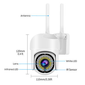 W017 3MP กล้องรักษาความปลอดภัยกลางแจ้ง Wi-Fi HD CCTV ไร้สาย360แพน IP67เอียงกันน้ำเคลื่อนไหวกลางคืนการ์ดหน่วยความจำ CMOS - Product Image 6