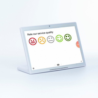 Boutons d'écran tactile de bureau 10.1 pouces heureux ou non vente feedback des clients machine de taux de satisfaction en temps réel