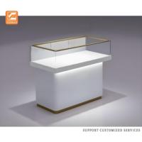 Vitrine de bijoux et de parfums de luxe pour la décoration de centres commerciaux Conception élégante de kiosque de bijouterie