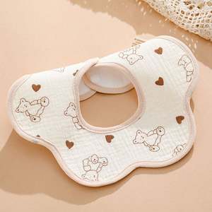 100% Cotton Soft and Waterproof Baby Bibs with Snap Button Closure <b>Christmas</b> <b>Gift</b> for <b>Kids</b> OEM Service Available - Product Image 6