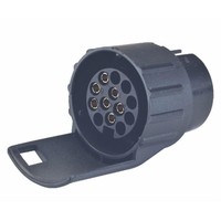 Adaptateur de prise 7P à 13P pour remorque, caravane, camion 12V, prise de barre de remorquage