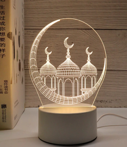 Ramadán Decoraciones Luz Regalo islámico Eid Mubarak 3D Led Luz de noche Iluminación musulmana para Ramadán 2025 - Product Image 4