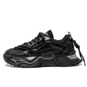 Mocasines modernos de estilo para las cuatro estaciones para jóvenes, zapatos con cordones de color liso, nuevos zapatos deportivos para hombre para exteriores. - Product Image 4