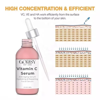 Sérum Visage Anti-Âge à la Vitamine C, Acide Hyaluronique et Or 24 carats pour Éclaircir et Raffermir, 30ml, Soin Naturel de la Peau, Marque Privée