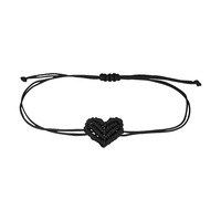 Gelang Hati Makrame Buatan Tangan Resoul untuk Wanita, Tali Anyaman yang Dapat Disesuaikan dengan Liontin Sayap, Perhiasan Fashion, Set Hadiah Valentine