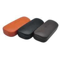 Étui à lunettes rectangulaire rigide en cuir PU avec logo personnalisé en relief, boîte à lunettes tendance et portable pour myopie