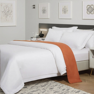 5 sao khách sạn Duvet cover sets Linen bedding Set 4 Piece Luxury <span class=keywords><strong>Comforter</strong></span> 100% Ai Cập bông bedsheet tấm ga trải giường sợi nhỏ - Product Image 5