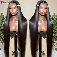 Perruques en cheveux indiens bruts ultra-lisses, vente en gros, perruques en cheveux humains avec dentelle frontale, perruques sans colle pour femmes noires