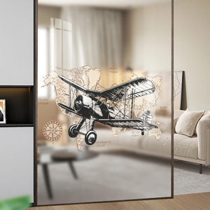 Adesivi murali per la decorazione della stanza del bambino, decorazione della parete della camera da letto, adesivi murali, aeroplano creativo - Product Image 1