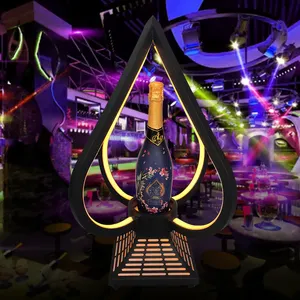 Customized Lighting Bottle Base Holder Bottle Display Racks Led Glorifier For Wine Liquor For Nightclub