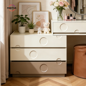 Table de toilette minimaliste moderne avec miroir, coiffeuse compacte pour petit appartement ou usage domestique - Product Image 4