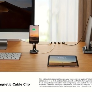 Cross-border magnetic <b>cable</b> organizer for desktop and car use, a powerful tool for organizing and securing mobile phone - Product Image 4