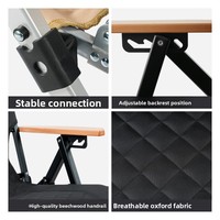 Chaise pliante de camping d'extérieur, portable, réglable, en alliage d'aluminium, dossier haut, chaise Sea-Dog, mobilier d'extérieur, style décontracté