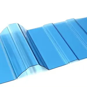 中国廉价有效透明塑料聚碳酸酯波纹抗风板温室阳光房
