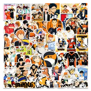 50 Stuks Klassieke Anime Haikyuu Sticker Cool Manga Volleybal Stickers