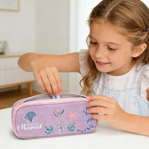 <span class=keywords><strong>Astuccio</strong></span> con Cerniera per Studenti, Design Personalizzato, Motivo Sirena Viola, Borsa per Cancelleria in Tessuto, <span class=keywords><strong>Astuccio</strong></span> Ecologico per Ragazze - Product Image 6