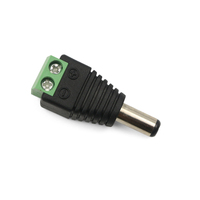 Connecteur d'alimentation DC mâle sans vis à connexion rapide - 12V 5.5x2.1mm, fiche en cuivre massif 18AWG véritable pour CCTV et bande LED - Vente en gros