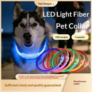 USB-Aufladbares LED-Haustier-Blinklicht Leuchtendes Nachtlicht Zuschneidbares Hundehalsband für Alle Jahreszeiten und Feiertage - Product Image 1