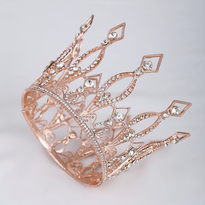 All'ingrosso accessori per capelli da sposa corona da <span class=keywords><strong>principessa</strong></span> con strass rotondi - Product Image 6