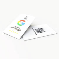 Carte intelligente NFC213 programmable, étanche et personnalisée, avec encodage URL, carte de commentaires Google avec autocollant