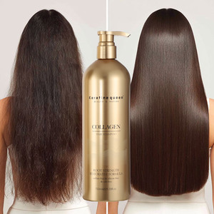 Set <span class=keywords><strong>de</strong></span> Cuidado Capilar Hidratante con Queratina Orgánica <span class=keywords><strong>de</strong></span> Lujo OEM, Champú y Acondicionador Reparador, Anti-Frizz y para Puntas Abiertas - Product Image 1