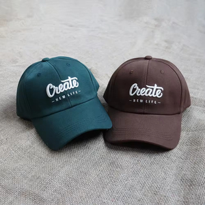 Casquette de baseball vintage unisexe en coton non structurée à 6 panneaux de couleur unie avec logo brodé 3D personnalisé de haute qualité - Product Image 2