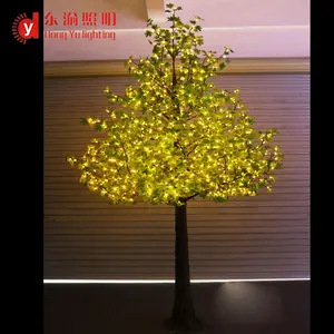 Dekorasi Natal Simulasi LED Buatan Pohon Maple, Dekorasi Liburan Musim Gugur Maple Led 10 Kaki