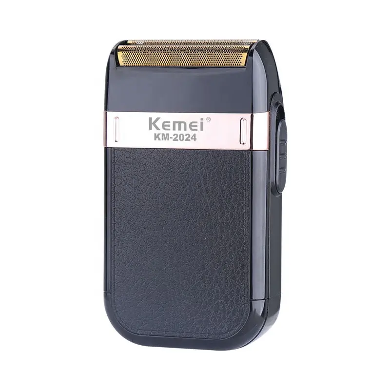 KEMEI-ماكينة حلاقة كهربائية, ماكينة حلاقة كهربائية ترددية ABS قابلة لإعادة الشحن مزودة بمنفذ USB وتشذيب الخبز