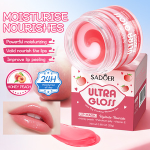 Masque pour les lèvres <span class=keywords><strong>ultra</strong></span> brillant à la pêche et au miel, hydratant et anti-gerçures, <span class=keywords><strong>baume</strong></span> à lèvres double couleur 25g, produits de soin de la peau en gros - Product Image 1