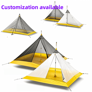 <span class=keywords><strong>Tente</strong></span> pyramidale professionnelle avec un grand conduit de cheminée pour accueillir de grands poêles à bois dans des conditions hivernales extrêmes - Product Image 6