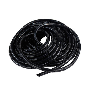 Manchon en fil spiralé 6-30 mm noir et blanc, tube isolant pour la protection des câbles - Product Image 2