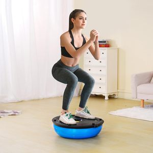 Demi-ballon d'équilibre avec bande de résistance, ballon de yoga hémisphérique avec pompe à pied en bonus pour l'entraînement du tronc et les exercices à domicile - Product Image 5