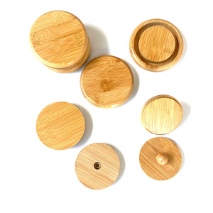 YUESHEN Couvercle rond en <span class=keywords><strong>bambou</strong></span> personnalisé pour pot hermétique, bouilloire, tasse en céramique, couvercle <span class=keywords><strong>de</strong></span> bougie, accessoire, pièces usinées CNC - Product Image 2