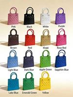Tas Tangan Mini Quilted Putih Model Terbaru 2026 dengan Logo Custom, Rivet EVA, Pegangan Atas Kecil, Cocok untuk Perjalanan Sehari-hari Wanita