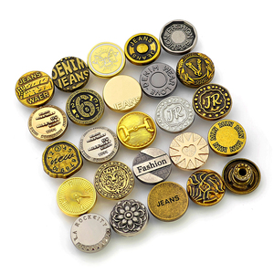 Kunshuo กางเกงยีนส์กระดุมโลหะสังกะสีอัลลอย zamac ชุบตารางเทคนิคสำหรับเสื้อผ้ายีนส์โลโก้วินเทจคลาสสิกที่กำหนดเอง - Product Image 4